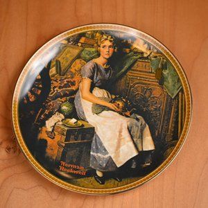 "Dreaming in The Attic" by Norman Rockwell - Bradford Exchange Collector Plate